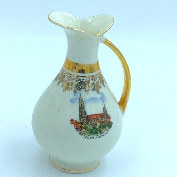 Vintage Handausgemalt Bavarian Small Pitcher/Vase - Picture 2 of 11